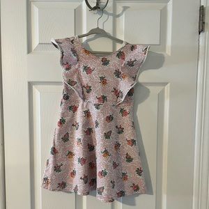 Pink and white floral dress